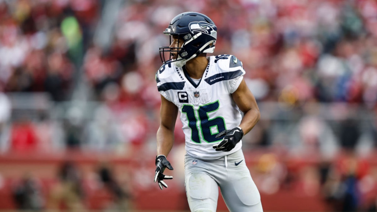 Seattle Seahawks wide receiver Tyler Lockett (16) looks on during