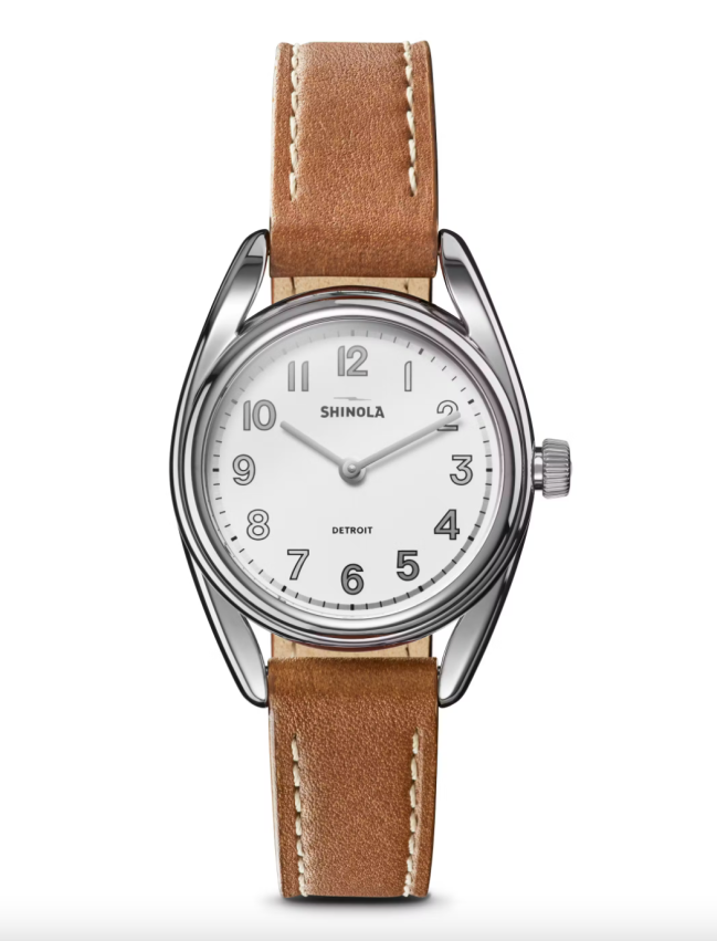 Shinola Women's Derby Watch in Cognac Leather for Mother's Day