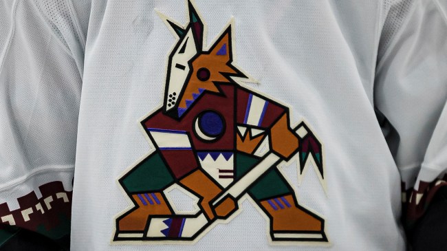 Arizona Coyotes logo on jersey