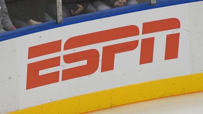 ESPN logo on hockey boards