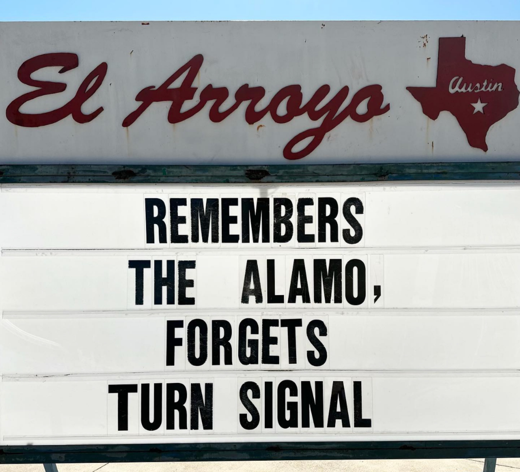 funny meme about The Alamo and driving