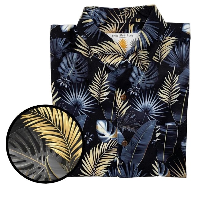 Tropical Bros Gold Palms Hawaiian shirt