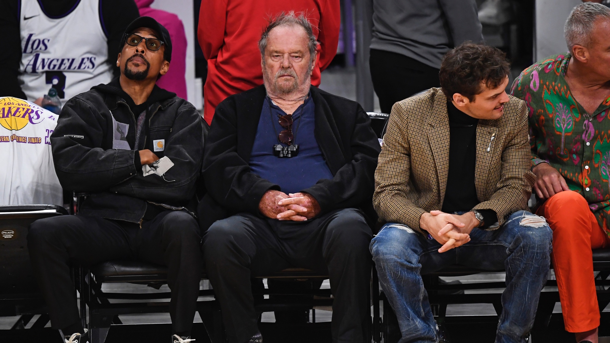 Jack Nicholson courtside at the Los Angeles Lakers game