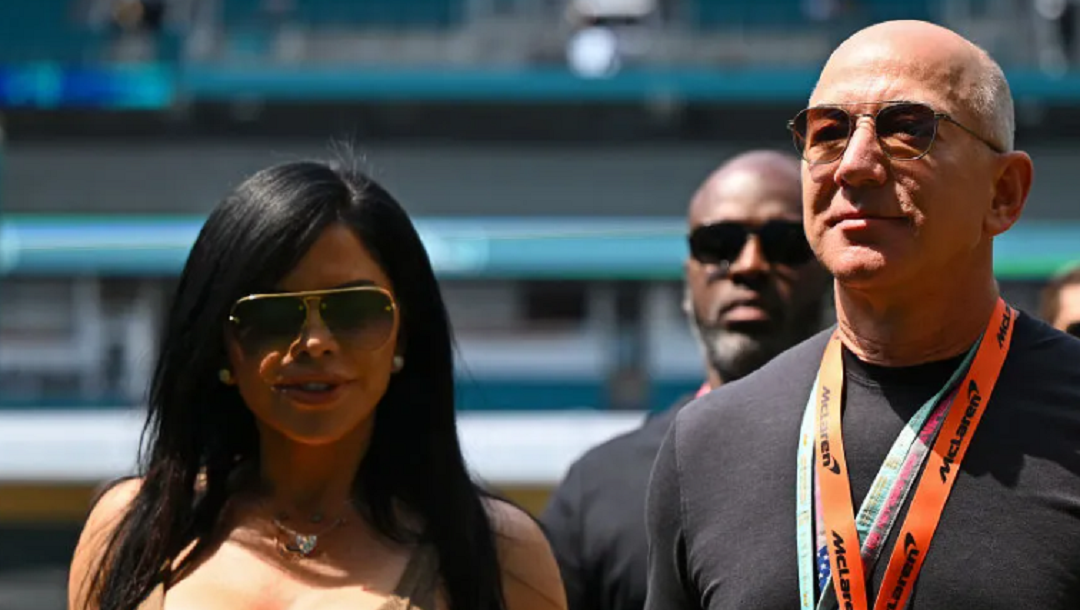 Jeff Bezos and Lauren Sanchez at the F1 Miami GP