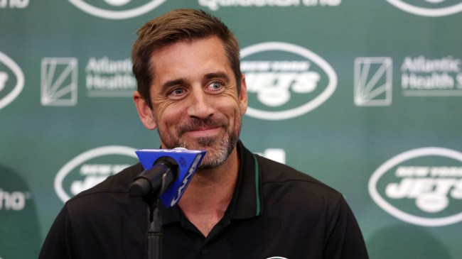 Aaron Rodgers at the Jets introductory presser
