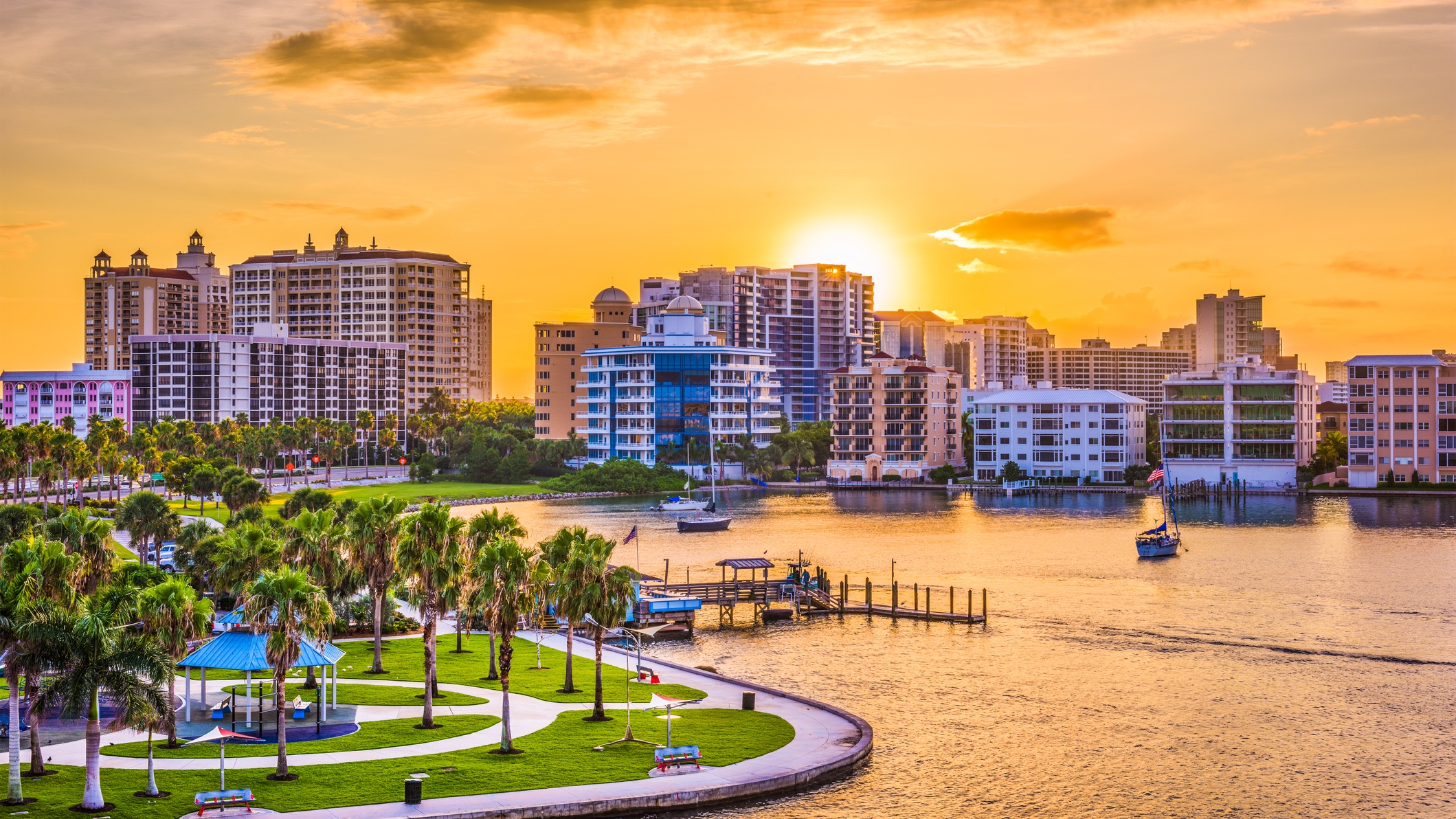 Downtown Sarasota, Florida waterfront