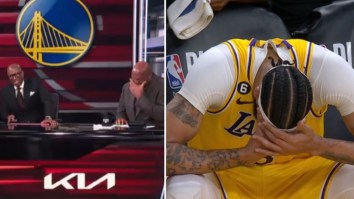Shaq And Charles Barkley Under Fire For Mocking Anthony Davis After He Left Game In A Wheelchair With Head Injury