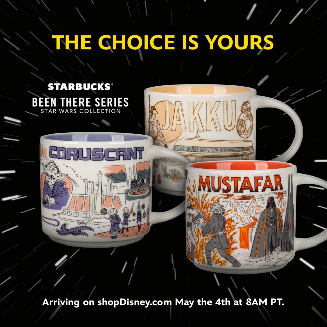 Starbucks Out There Series Mugs; head over to shopDisney for May the 4th