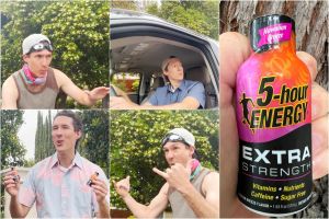 Comedian Strider Wilson with a 5-hour Energy
