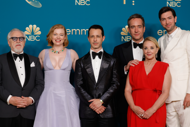 succession cast emmys - jeremy strong shave head video