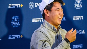 Tom Kim Fell In A Muddy Creek During The PGA Championship And Absolutely Owned The Moment