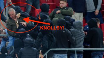 Lone West Ham Fan ‘Knollsy’ Fights Off Dozens Of Hooded Hooligans To Protect Players’ Families