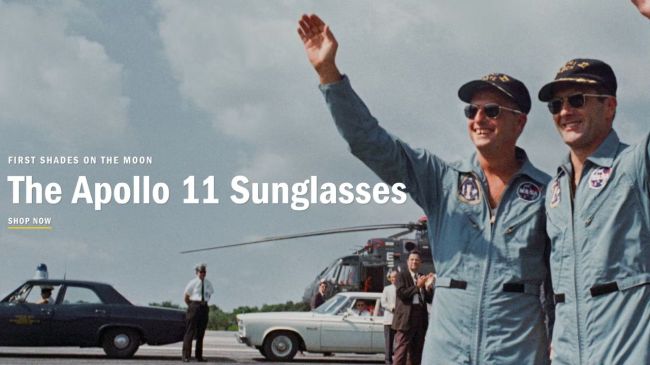 Get the Apollo 11 sunglasses at Huckberry