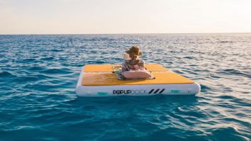 Ditch Your Inner Tube And Upgrade To This Inflatable Dock Available At Huckberry