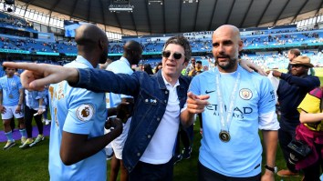 Oasis Frontman And Manchester City Superfan Noel Gallagher Serenaded With Own Song Following Champions League Win