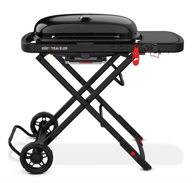 Weber Traveler Stealth Edition Portable Gas Grill