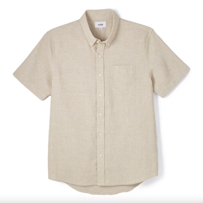 Wills Wrinkle Free Linen Short Sleeve Shirt