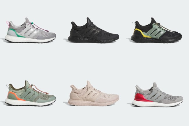 adidas ultraboosts on sale via adidas.com, pictured in six select colorful styles