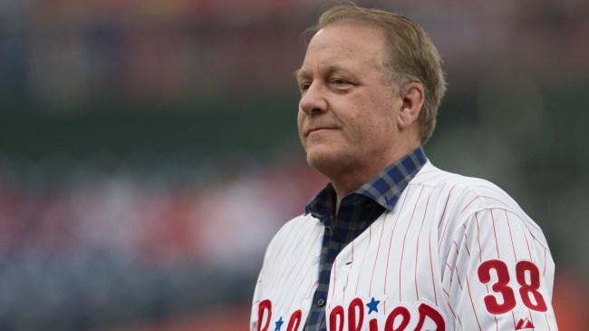 Curt Schilling is honored by the Philadelphia Phillies.