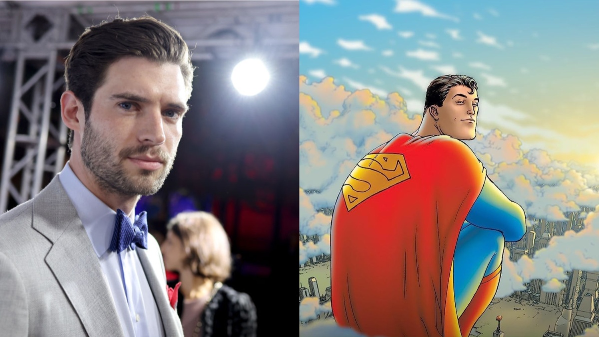 In the future Superman movies, David Corenswet has been cast as Superman.  This is a reference to the fact that Henry Cavill just can't have any good  luck in the cinema or