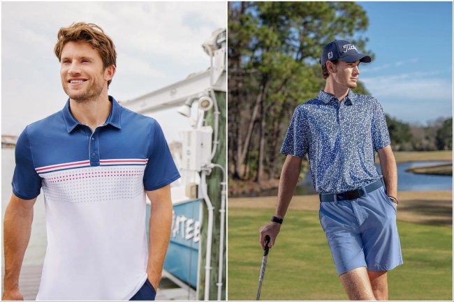 Flag & Anthem men's polos for a casual summer look hanging out or on the golf course