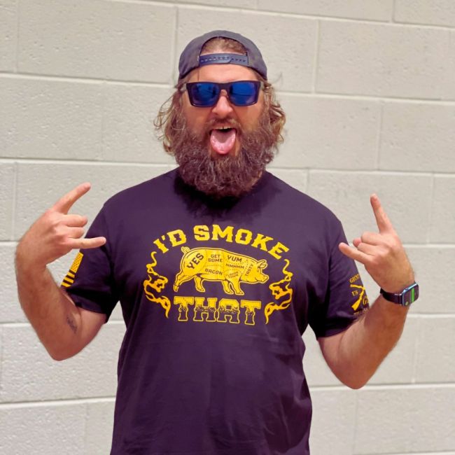 Grunt Style "I'd Smoke That" pork BBQ t-shirt