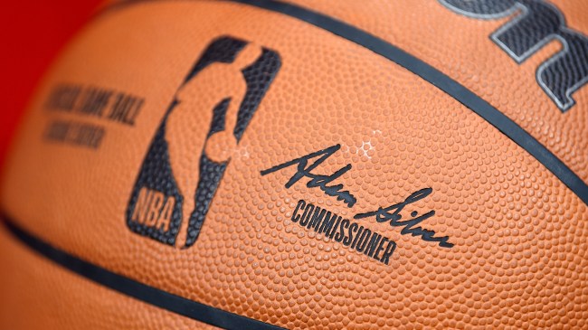 NBA logo on basketball
