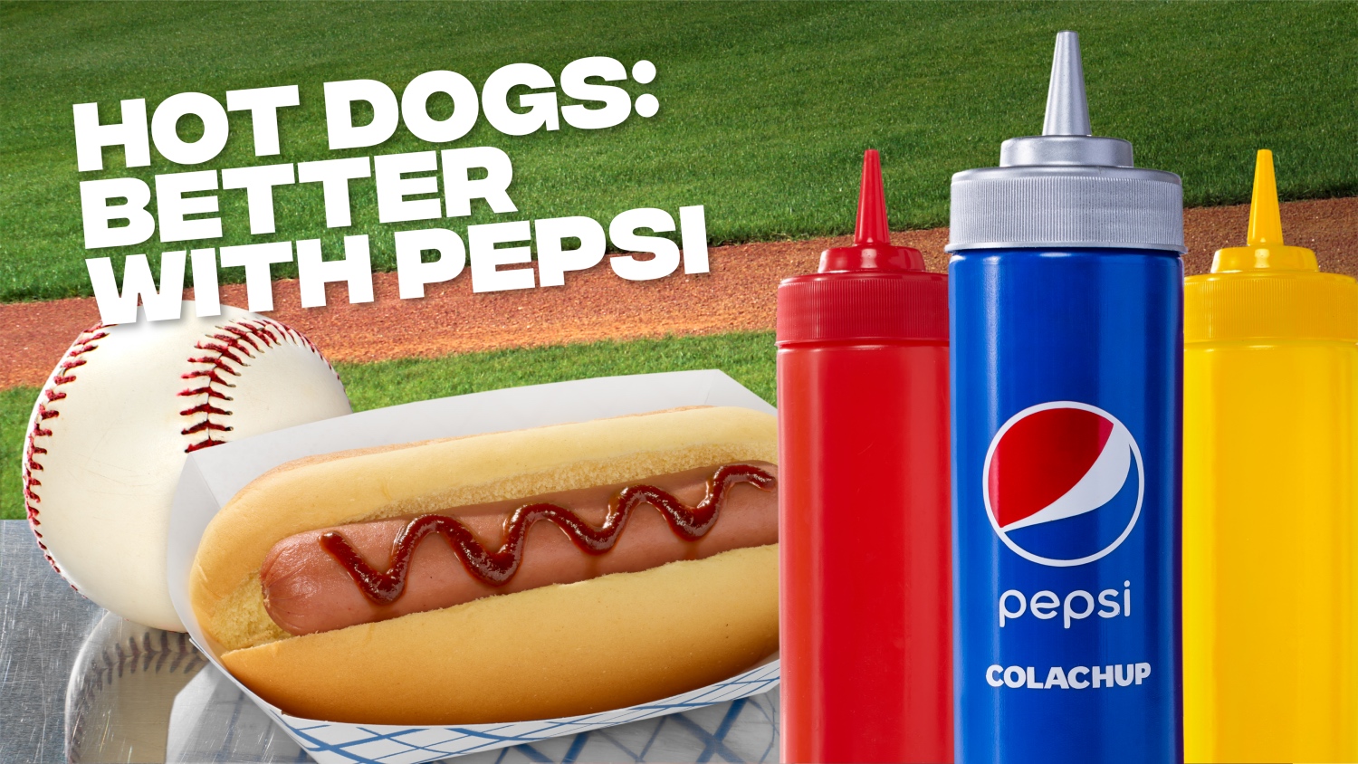 Pepsi Colachup condiment for hot dogs