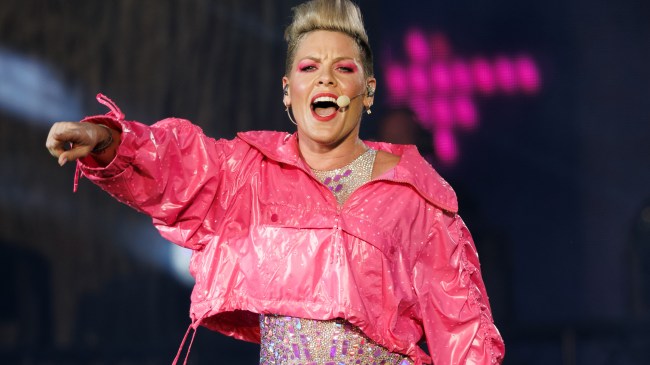 Pink performs during concert