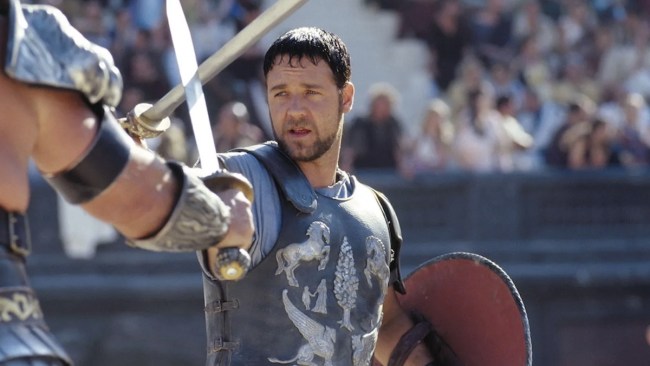 russell crowe as maximus is gladiator