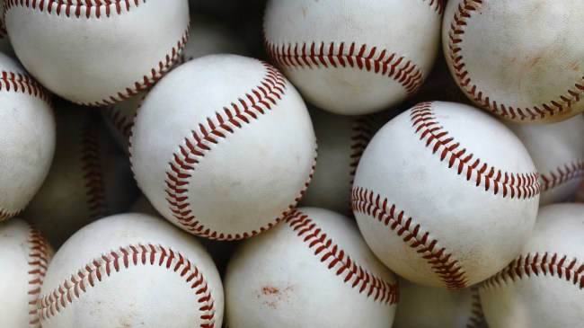 A pile of baseballs.