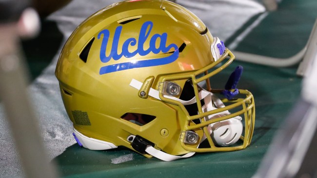 A photo of a UCLA helmet.