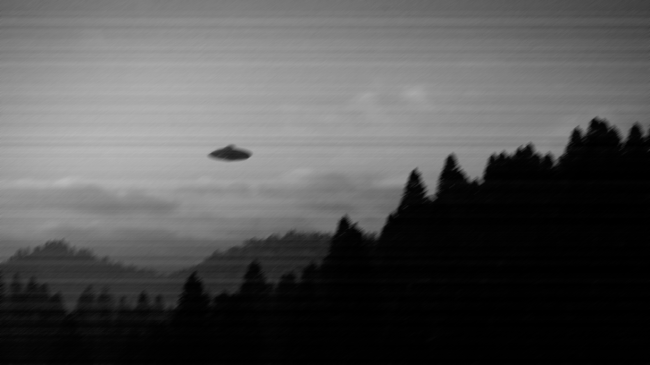 ufo over forest - whistleblower space time
