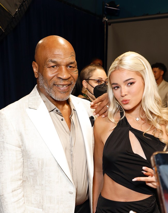 Mike Tyson and Olivia Dunne pose for a picture at the 2023 ESPY's