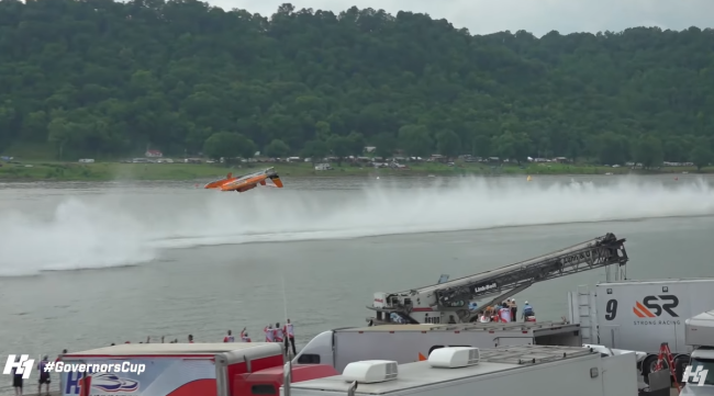 Powerboat Does A Full Backflip At 200 MPH Keeps On Going