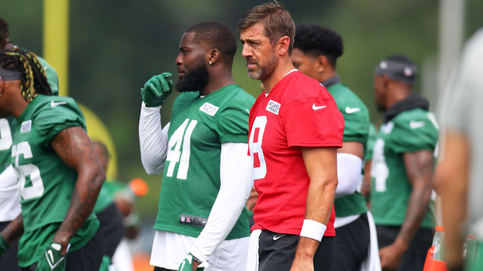 NFL training camp 2023: Aaron Rodgers hints that he's not a 'one-and-done'  with the New York Jets 