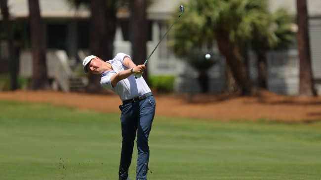 Ben Griffin hits a shot at the RBC Heritage.