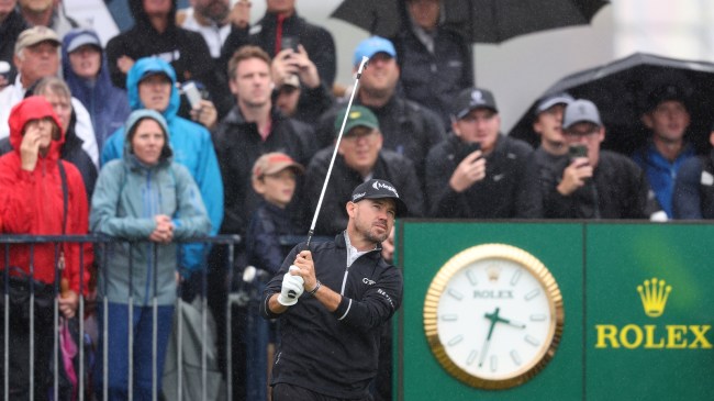Brian Harman tees off at The Open Championship.