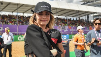 Cara Delevingne Got Dragged For Snuffing Martin Brundle At The British Grand Prix