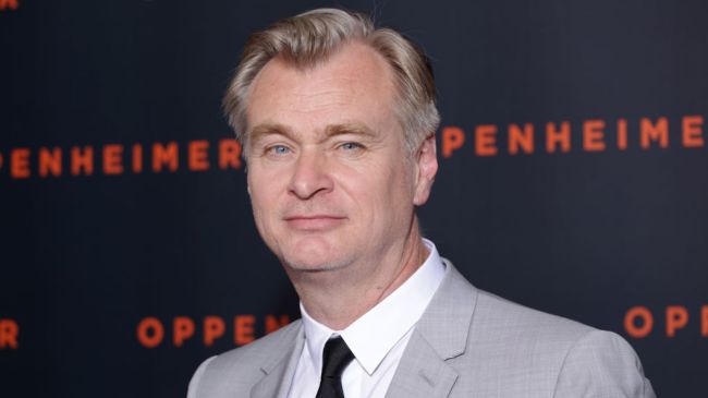 director christopher nolan at the premiere of oppenheimer