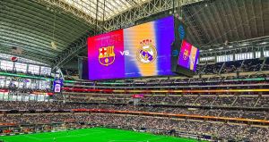 El Clásico soccer game between Barcelona and Real Madrid at AT&T Stadium on July 29, 2023