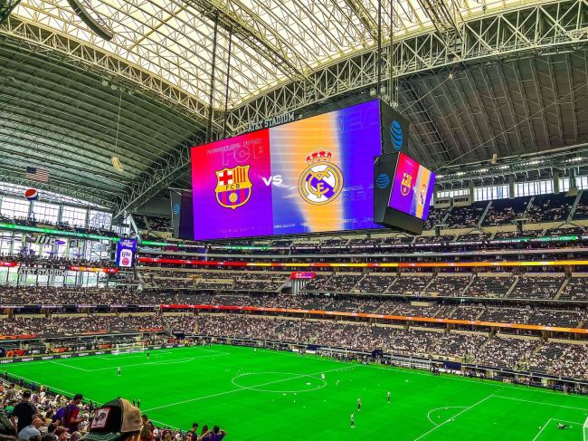 El Clásico soccer game between Barcelona and Real Madrid at AT&T Stadium on July 29, 2023