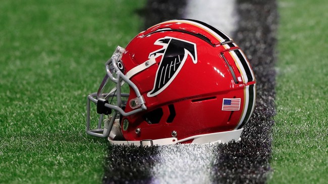 Falcons red retro helmet