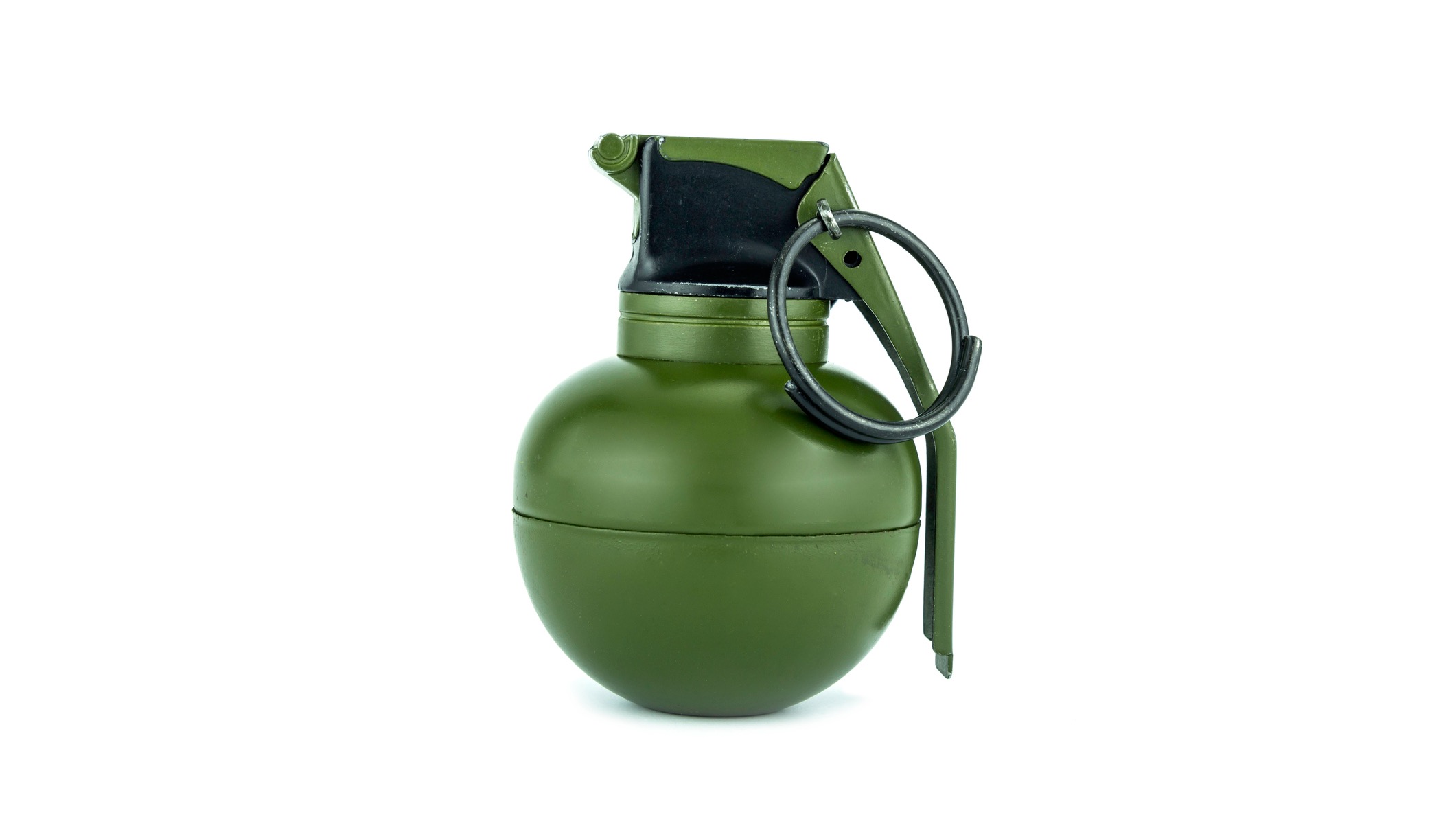 stock image of a handheld m67 grenade