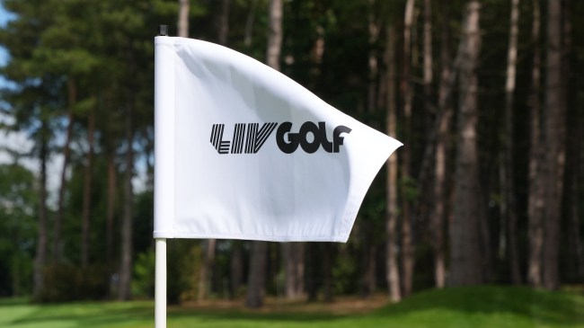 LIV Golf logo on flag