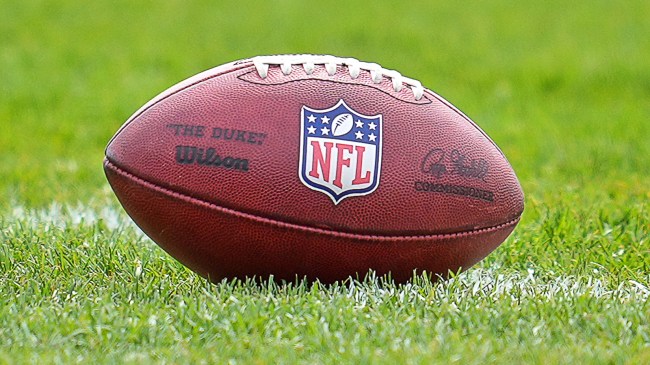 NFL logo on football