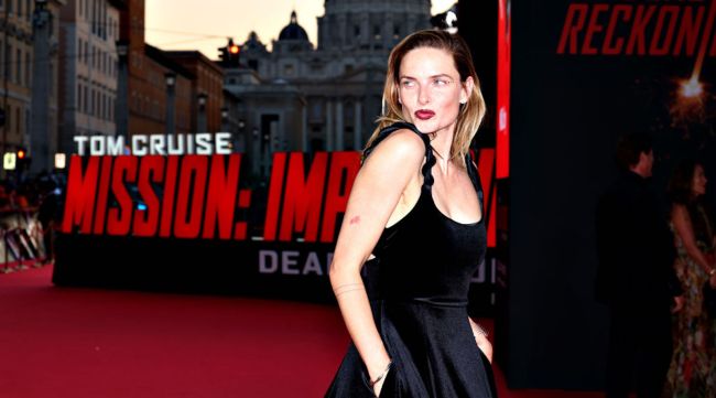 rebecca ferguson at the premiere of mission impossible in rome