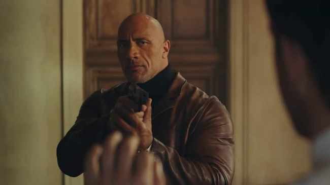 the rock in the netflix movie red notice