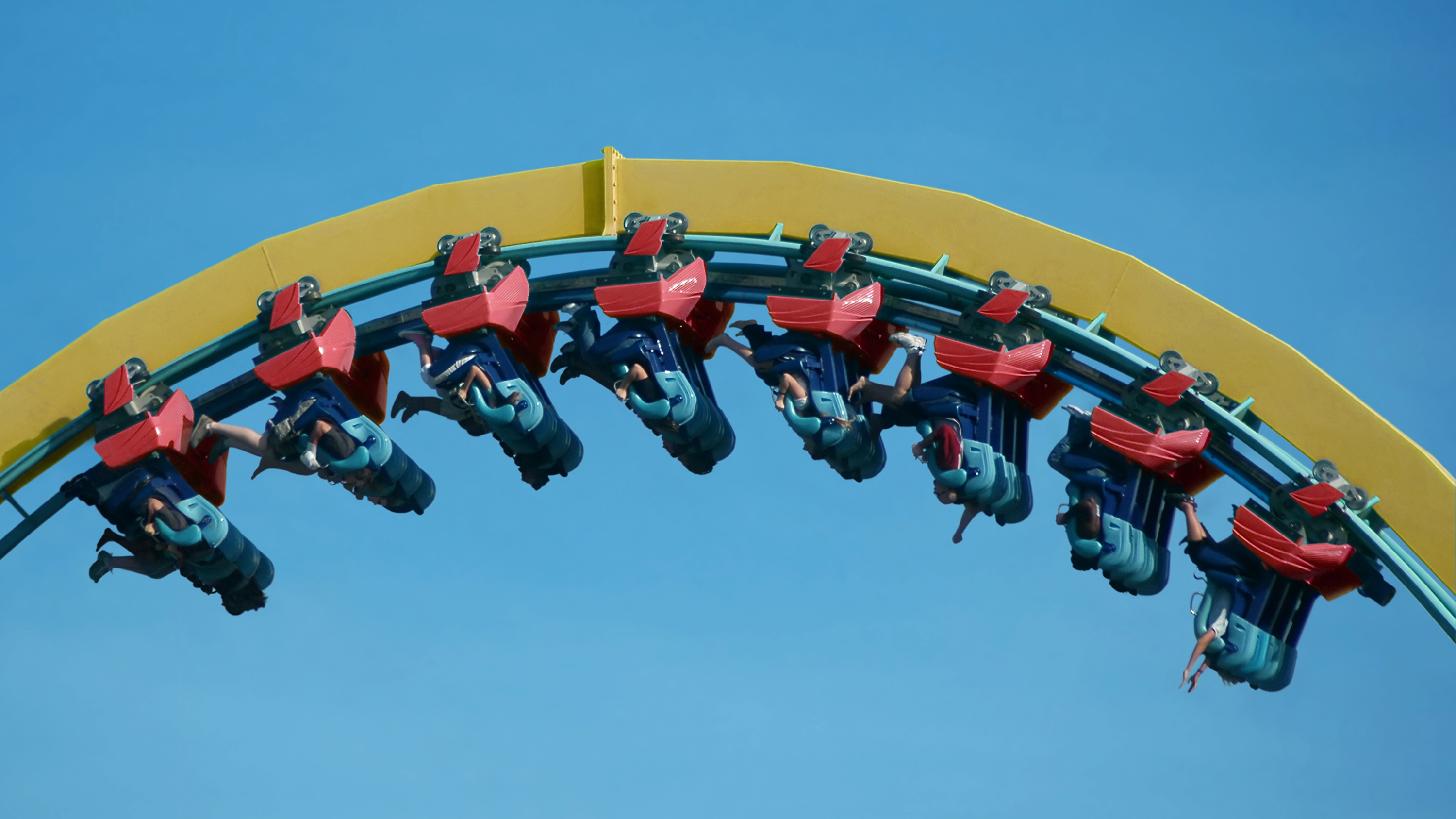 Roller Coaster Get Stuck Upside Down