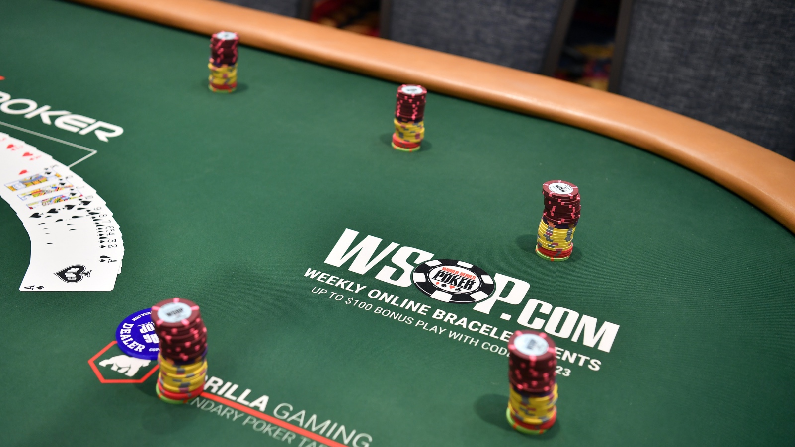 2023 World Series of Poker table and chips